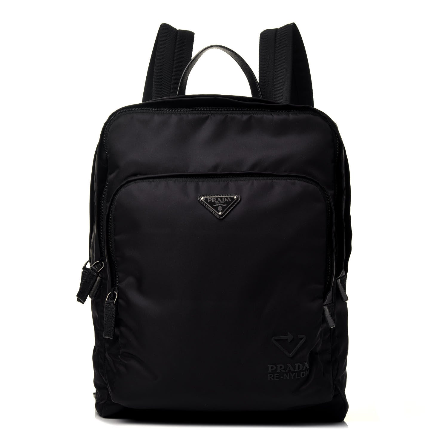 Prada Re-Nylon Saffiano Mens Backpack Black 1 of 9