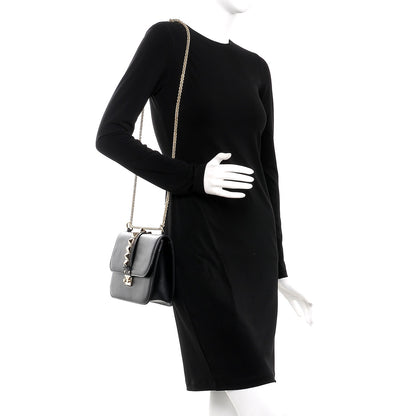 Valentino Garavani Vitello Medium Glam Lock Rockstud Flap Black 2 of 10