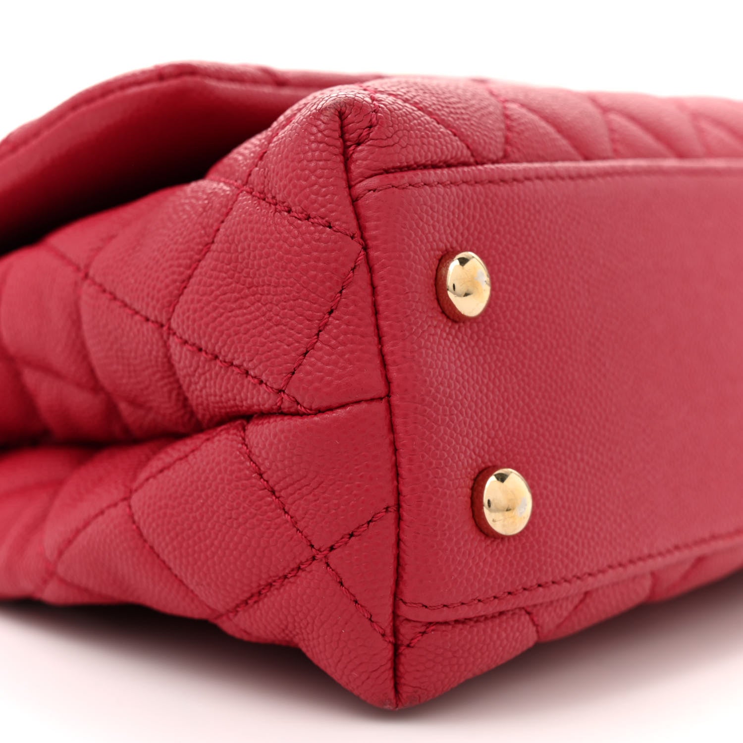 Chanel Caviar Quilted Mini Coco Handle Flap Dark Pink 9 of 14