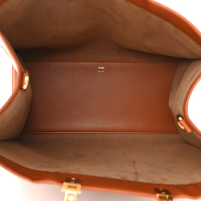 Fendi Vitello King Plexiglass Large Fendi Sunshine Shopper Tote Cuoio 5 of 11