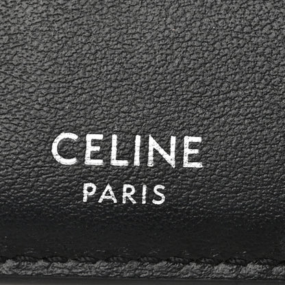 Celine Triomphe Canvas Vertical Card Holder Black White 6 of 9
