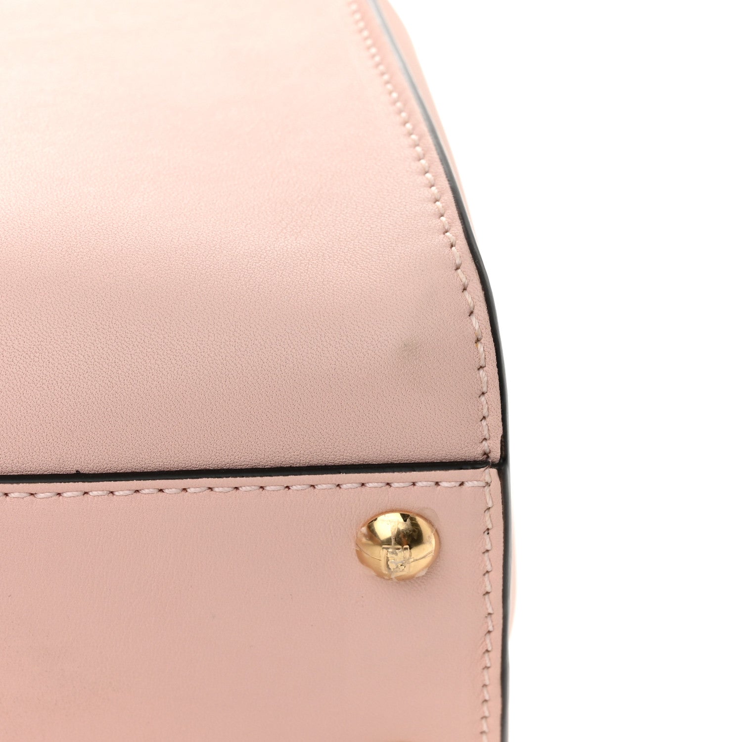 Fendi Vitello Seta Canvas FF Embroidered Mini Peekaboo Iconic Satchel Rosa Confetto 11 of 12