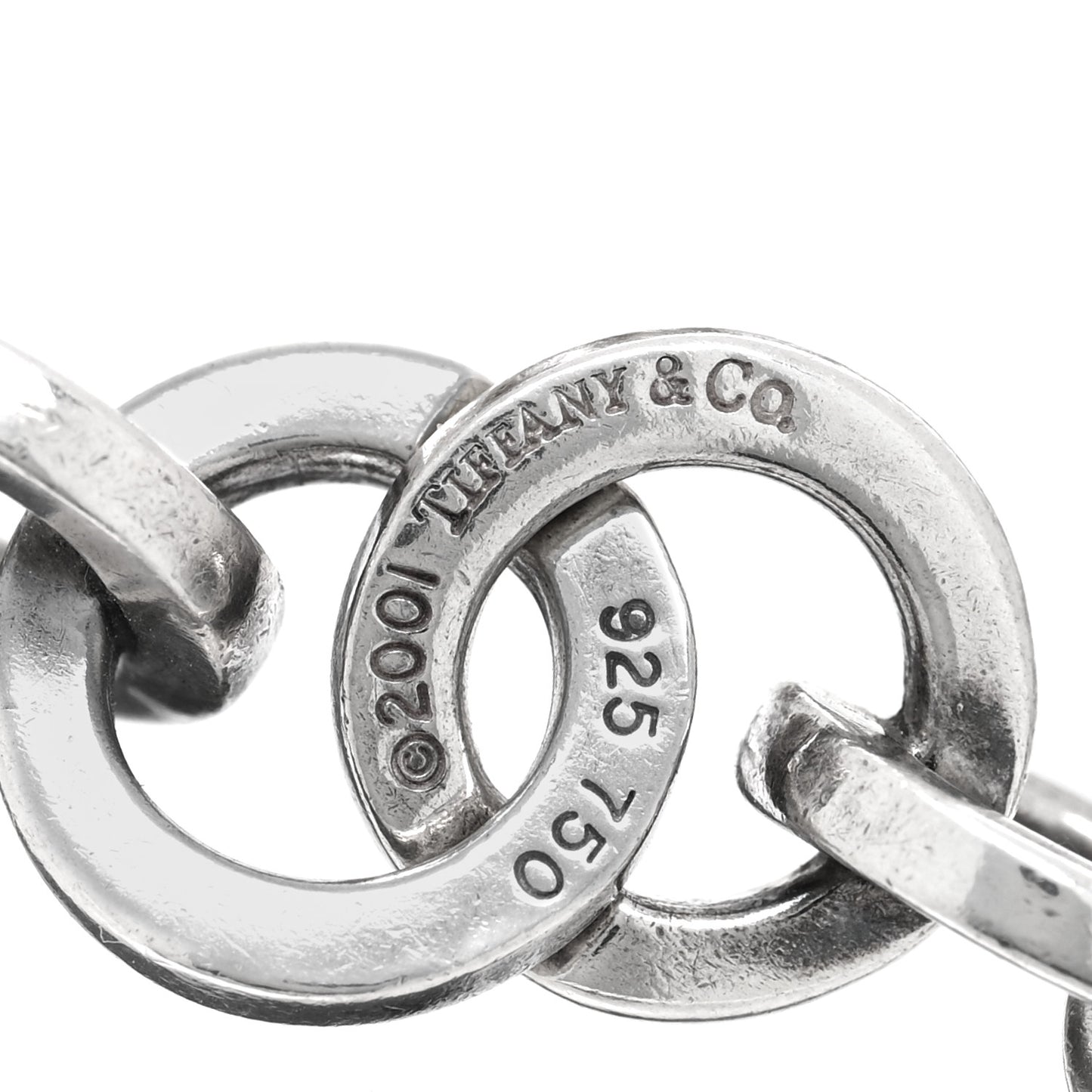 Sterling Silver 18K Yellow Gold Circle Link Bracelet