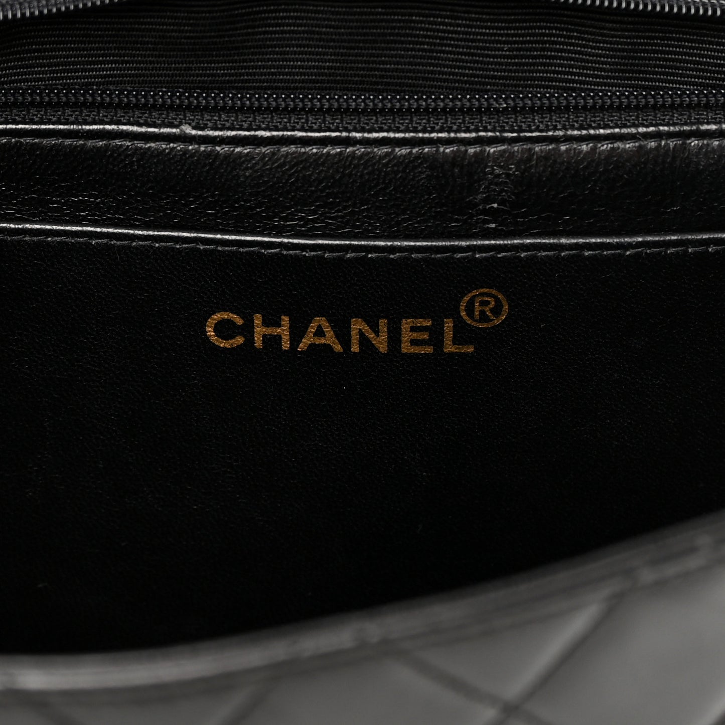 Lambskin Quilted Jumbo Single Flap Black