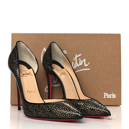 Christian Louboutin Patent Suede Galupump 100 Pumps 37.5 Black Nude 9 of 9