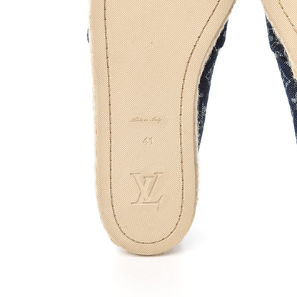 Louis Vuitton Monogram Denim Waterfall Espadrille 41 Marine 6 of 8