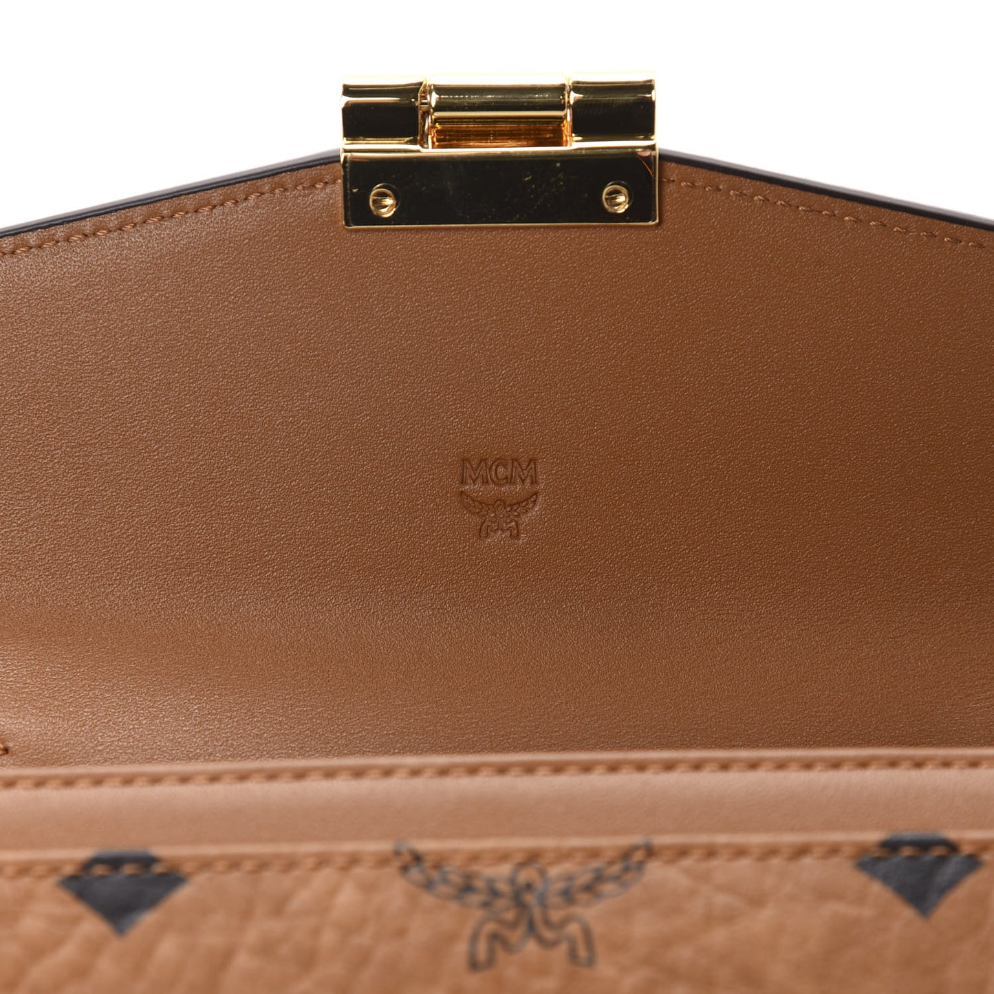 Visetos Large Patricia Wallet On Chain Cognac