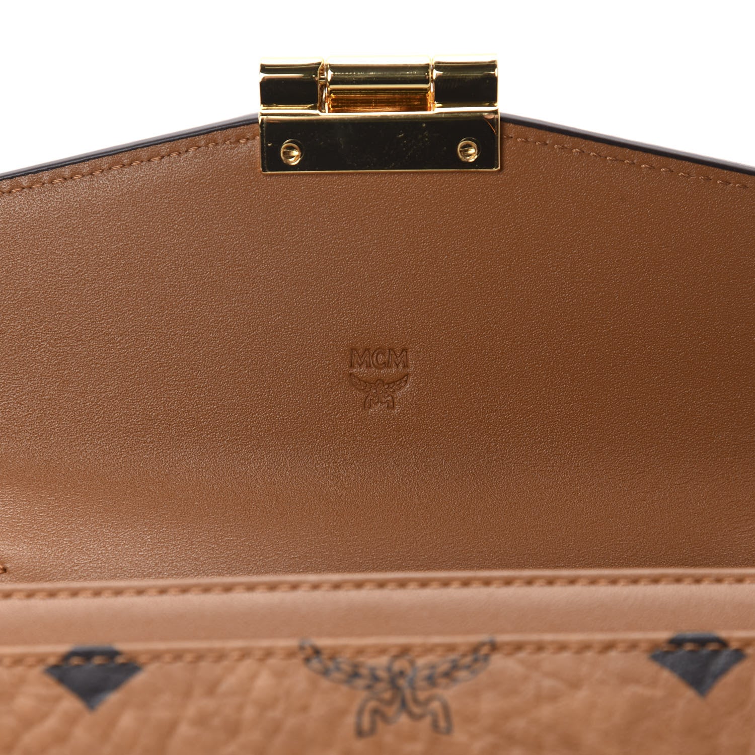 MCM Visetos Large Patricia Wallet On Chain Cognac 8 of 10