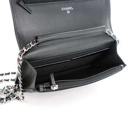 Chanel Caviar Timeless CC Wallet On Chain WOC Black 5 of 8