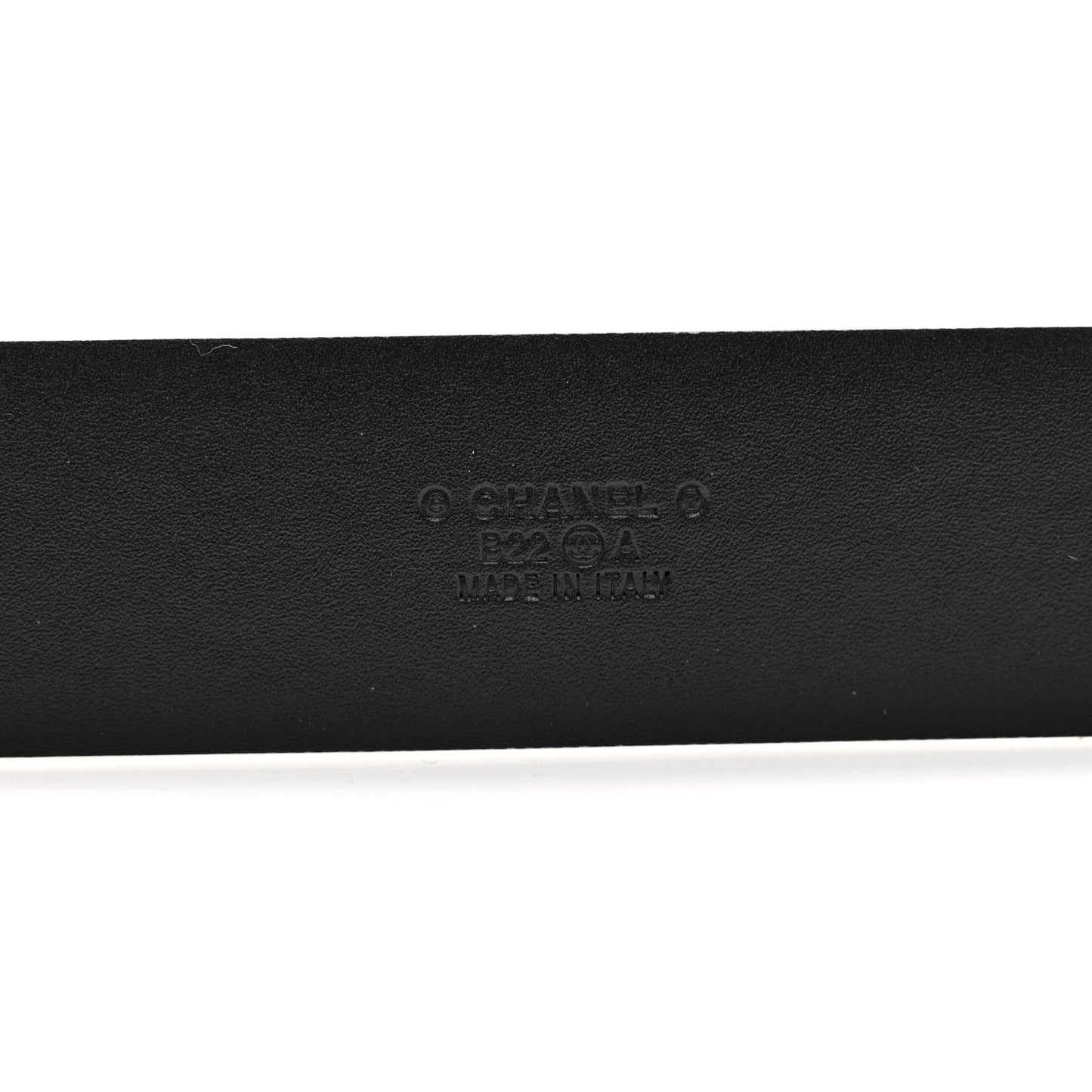 Calfskin Enamel CC Belt 95 38 White