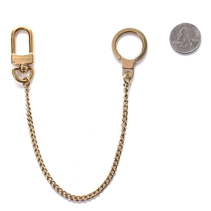 Louis Vuitton Metal Pochette Extender Key Ring Chain Gold 2 of 4
