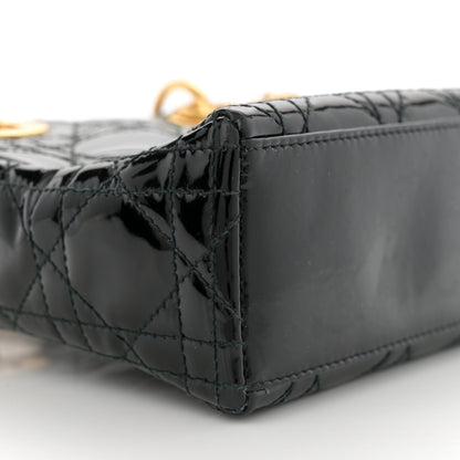 Christian Dior Patent Cannage Mini Lady Dior Black 9 of 15