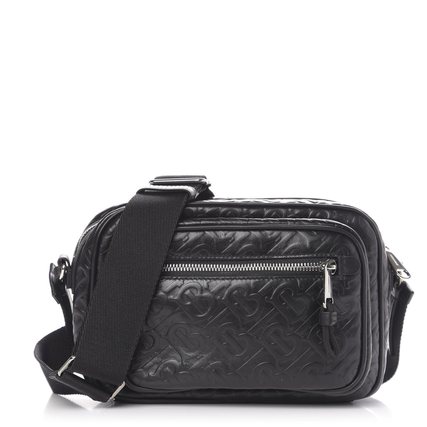 Calfskin Embossed Monogram Small Camera Bag Black