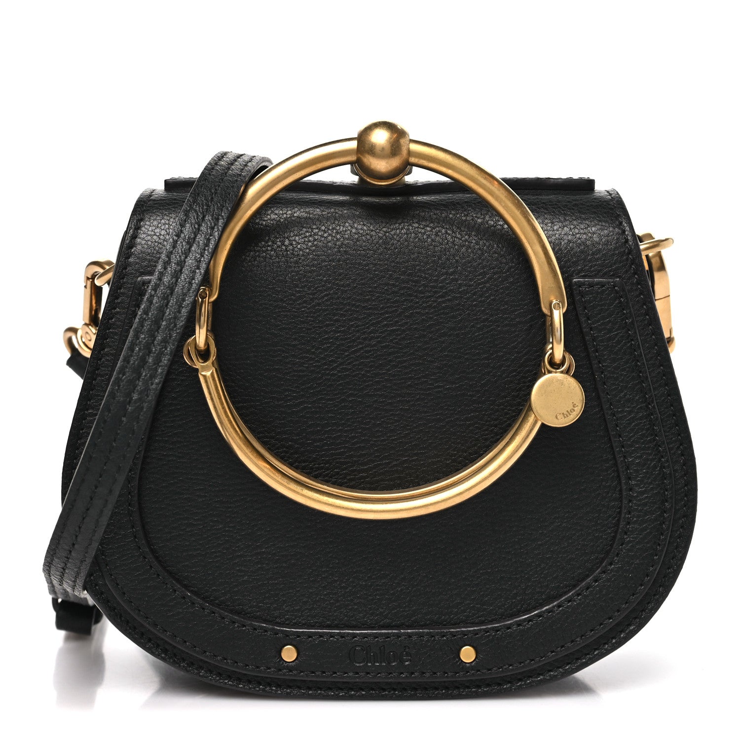Chloe Calfskin Small Nile Bracelet Bag Black 1 of 8