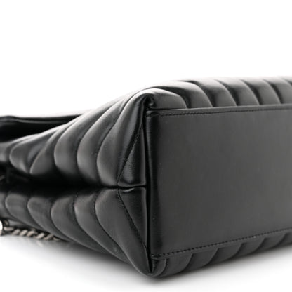 Saint Laurent Calfskin Y Quilted Monogram Medium Loulou Chain Satchel Black 9 of 10