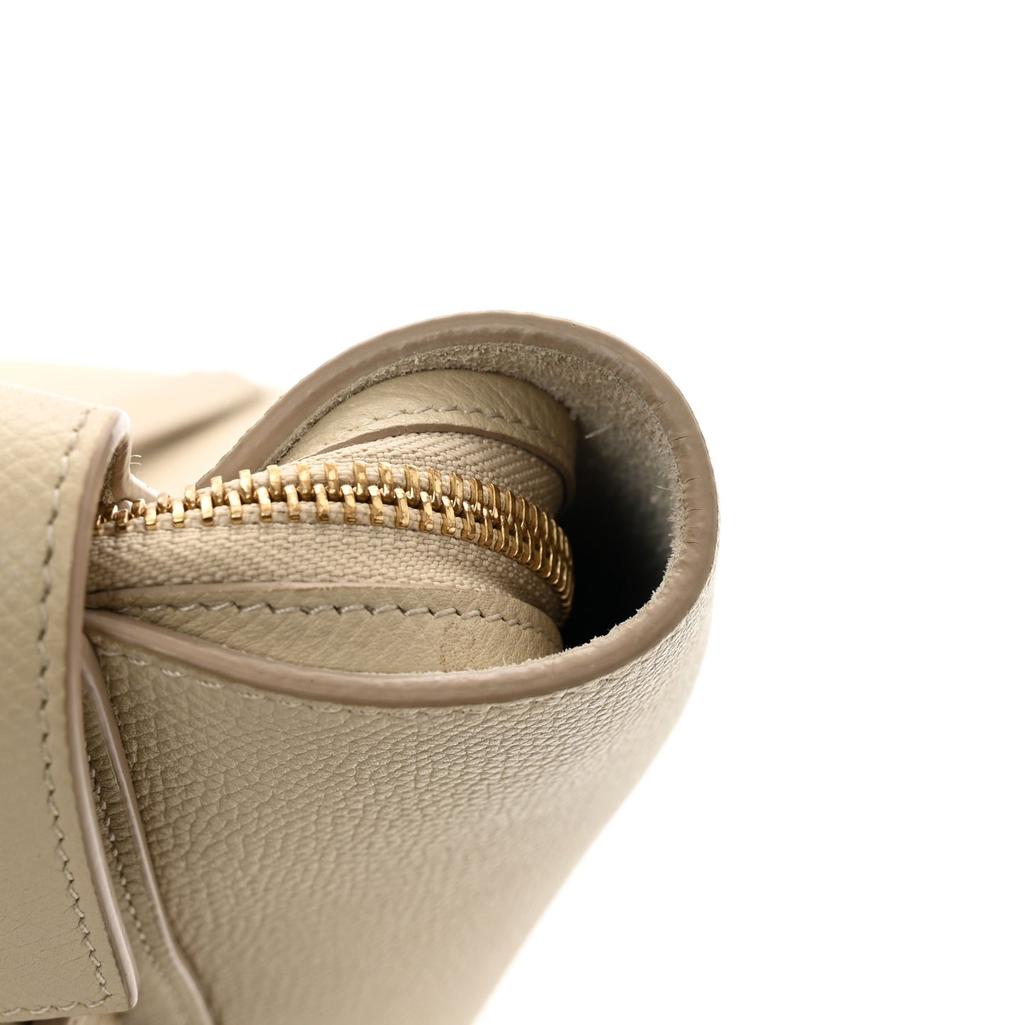 Grained Calfskin Micro Belt Bag Linen