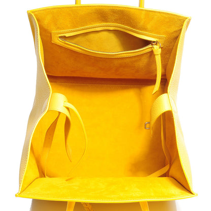 Celine Supple Calfskin Medium Phantom Luggage Sun Yellow 7 of 8