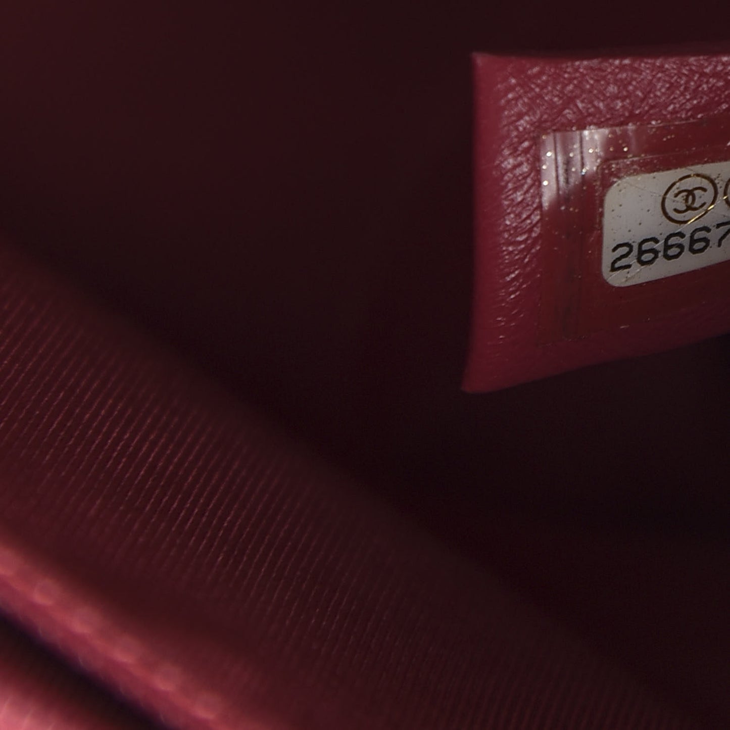 Lambskin Chevron Medium Single Flap Fuchsia