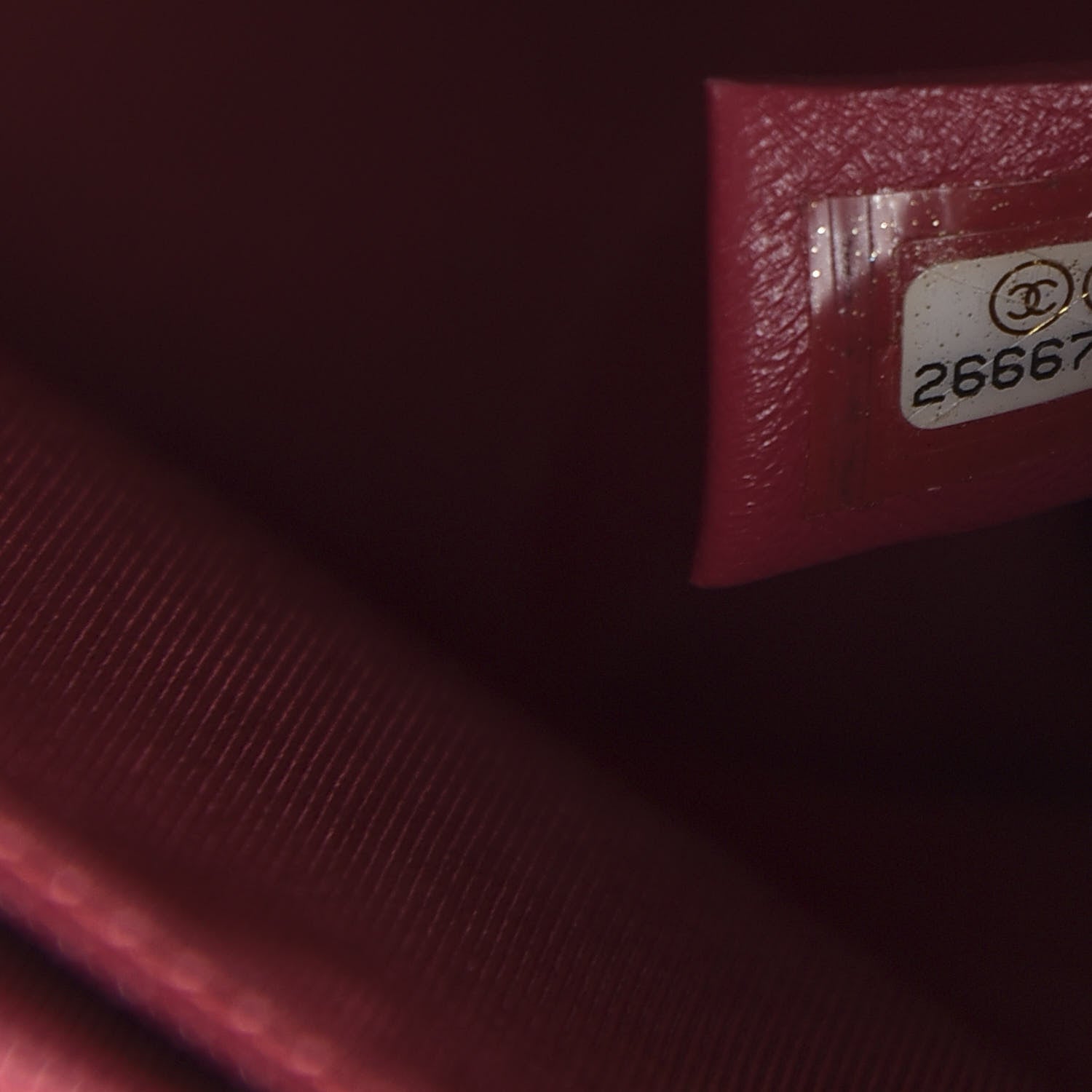Chanel Lambskin Chevron Medium Single Flap Fuchsia 9 of 11