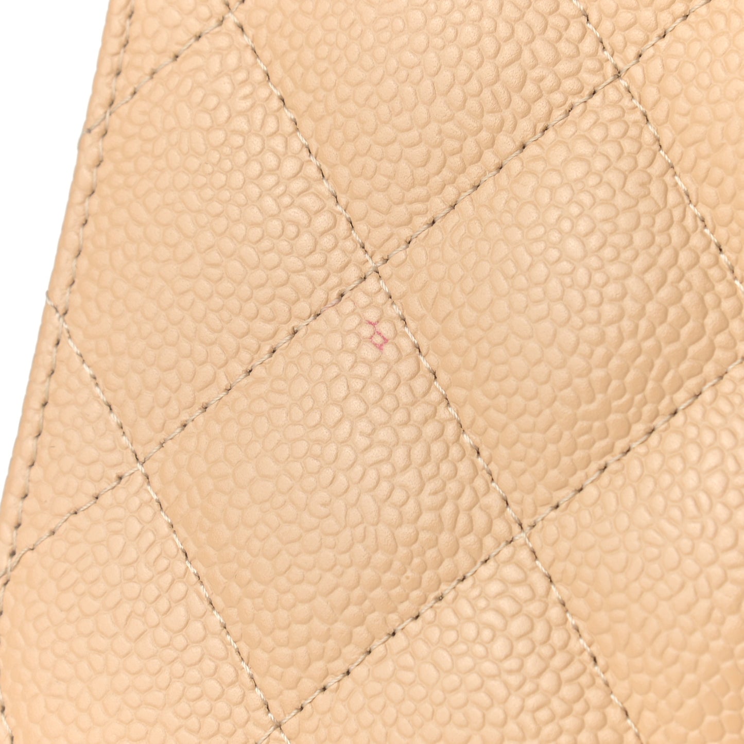 Caviar Quilted Jumbo Double Flap Beige Clair