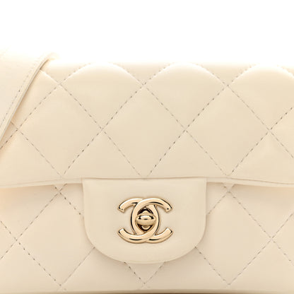 Chanel Lambskin Quilted Mini My Precious Waist Bag White 5 of 12