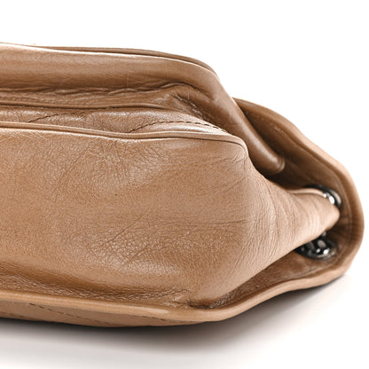 Saint Laurent Crinkled Calfskin Matelasse Monogram Medium Niki Chain Satchel Caramel 8 of 8