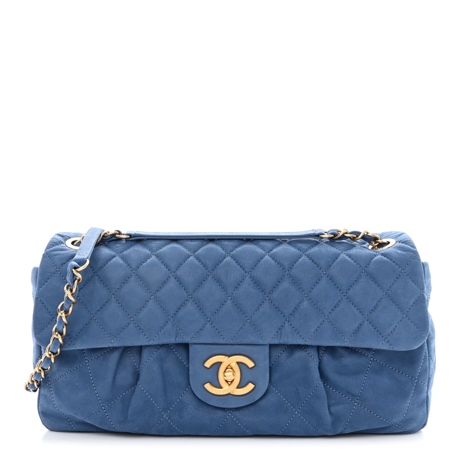 Chanel Iridescent Calfskin Large Chic Quilt Flap Blue 1 of 11