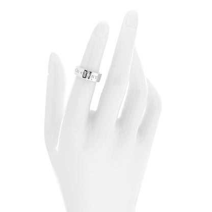 Tiffany Sterling Silver Diamond Locks Ring 49 4.75 2 of 4