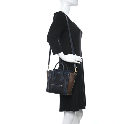 Celine Smooth Drummed Calfskin Nano Tri-Color Luggage Black 2 of 12