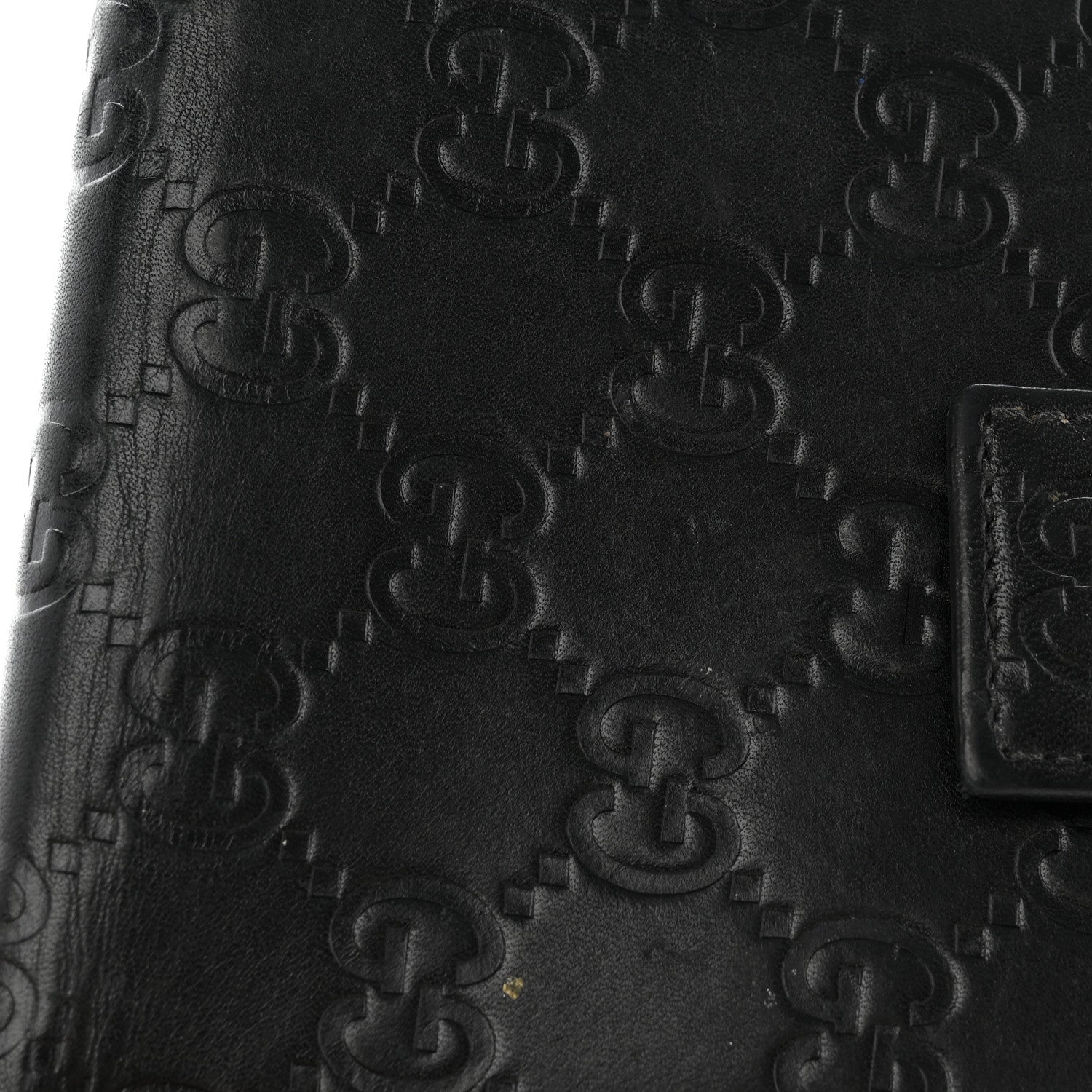 Gucci Guccissima Metal Bar French Flap Wallet Black 12 of 18