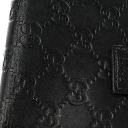Gucci Guccissima Metal Bar French Flap Wallet Black 12 of 18
