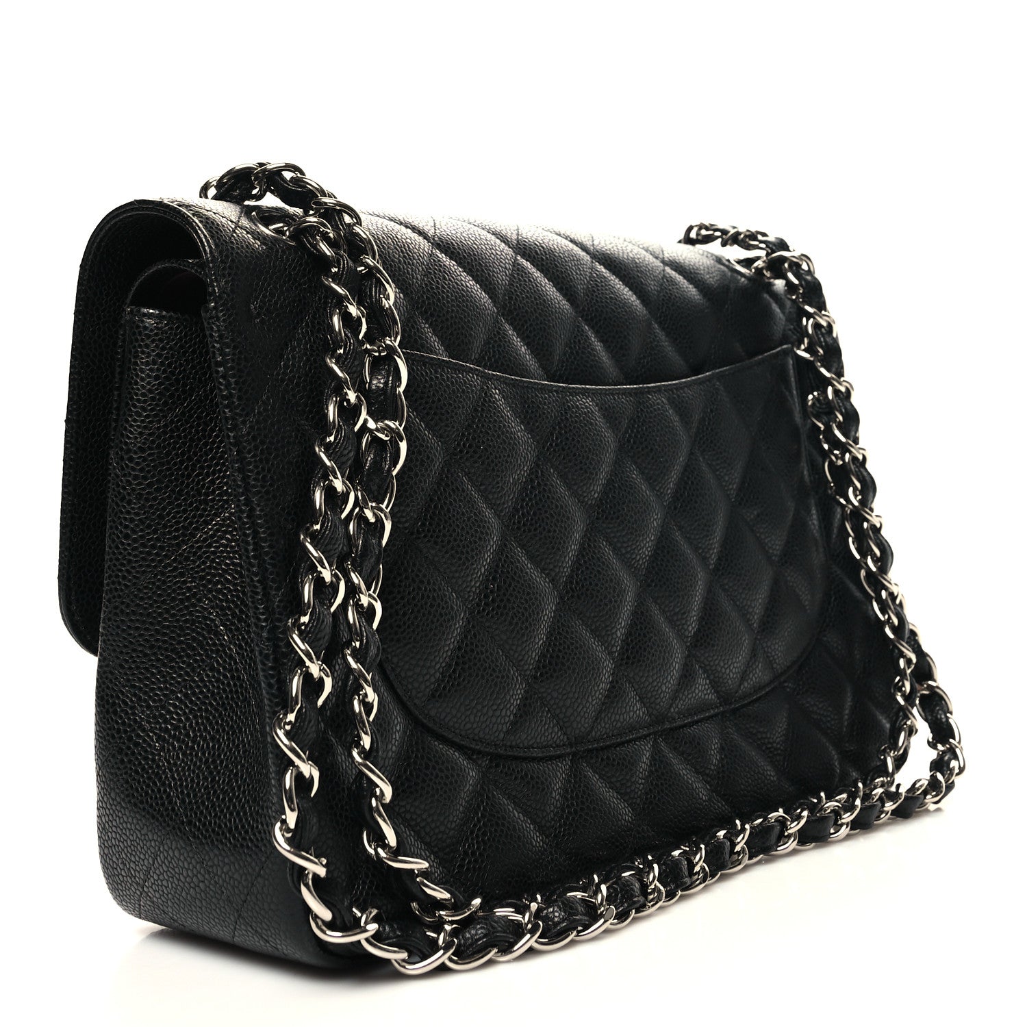 Chanel Caviar Quilted Jumbo Double Flap Black 3 of 10