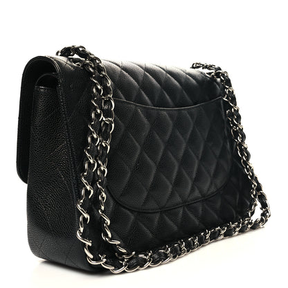 Chanel Caviar Quilted Jumbo Double Flap Black 3 of 10