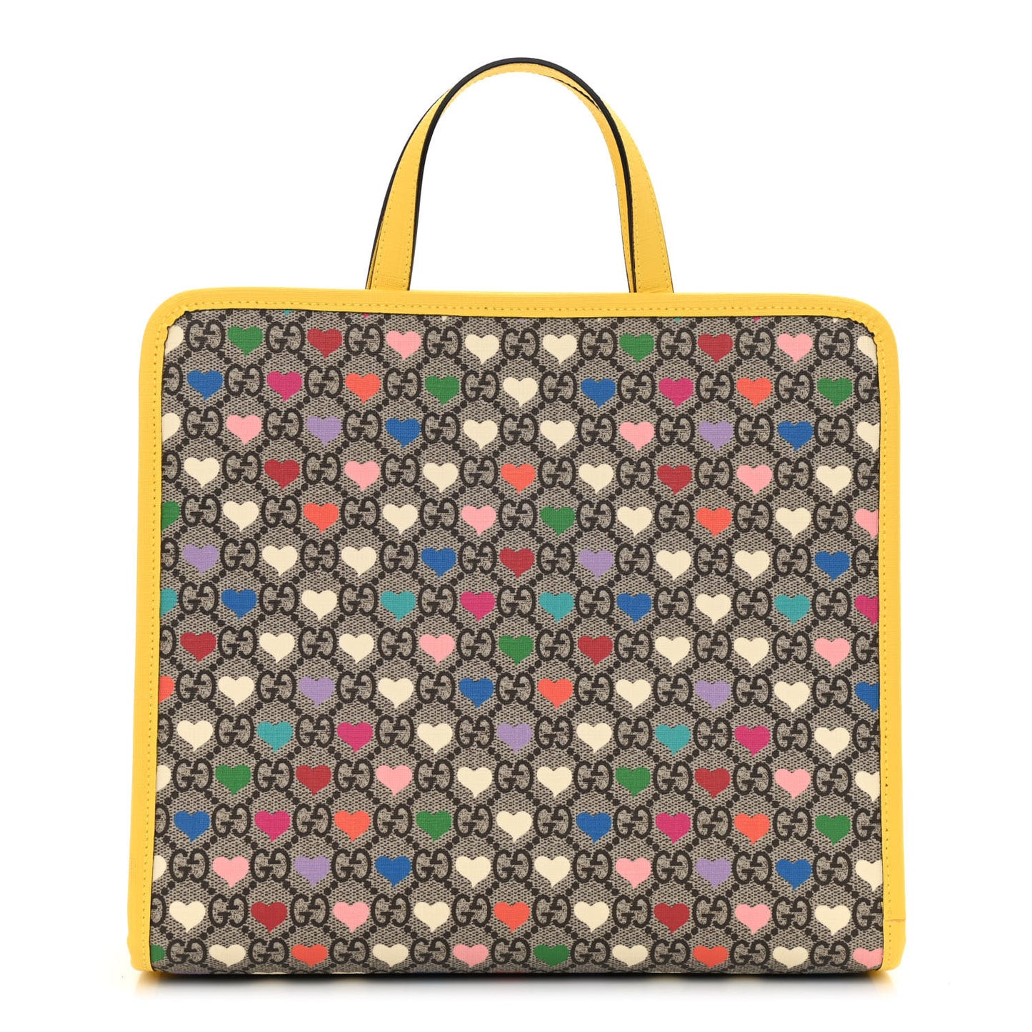 GG Supreme Monogram Hearts Childrens Tote Beige Ebony Multicolor Freesia
