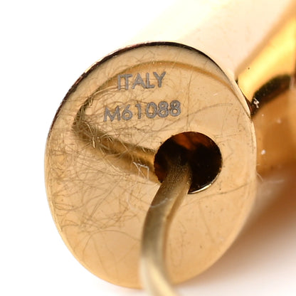 Louis Vuitton Brass Essential V Hoop Earrings Gold 3 of 5