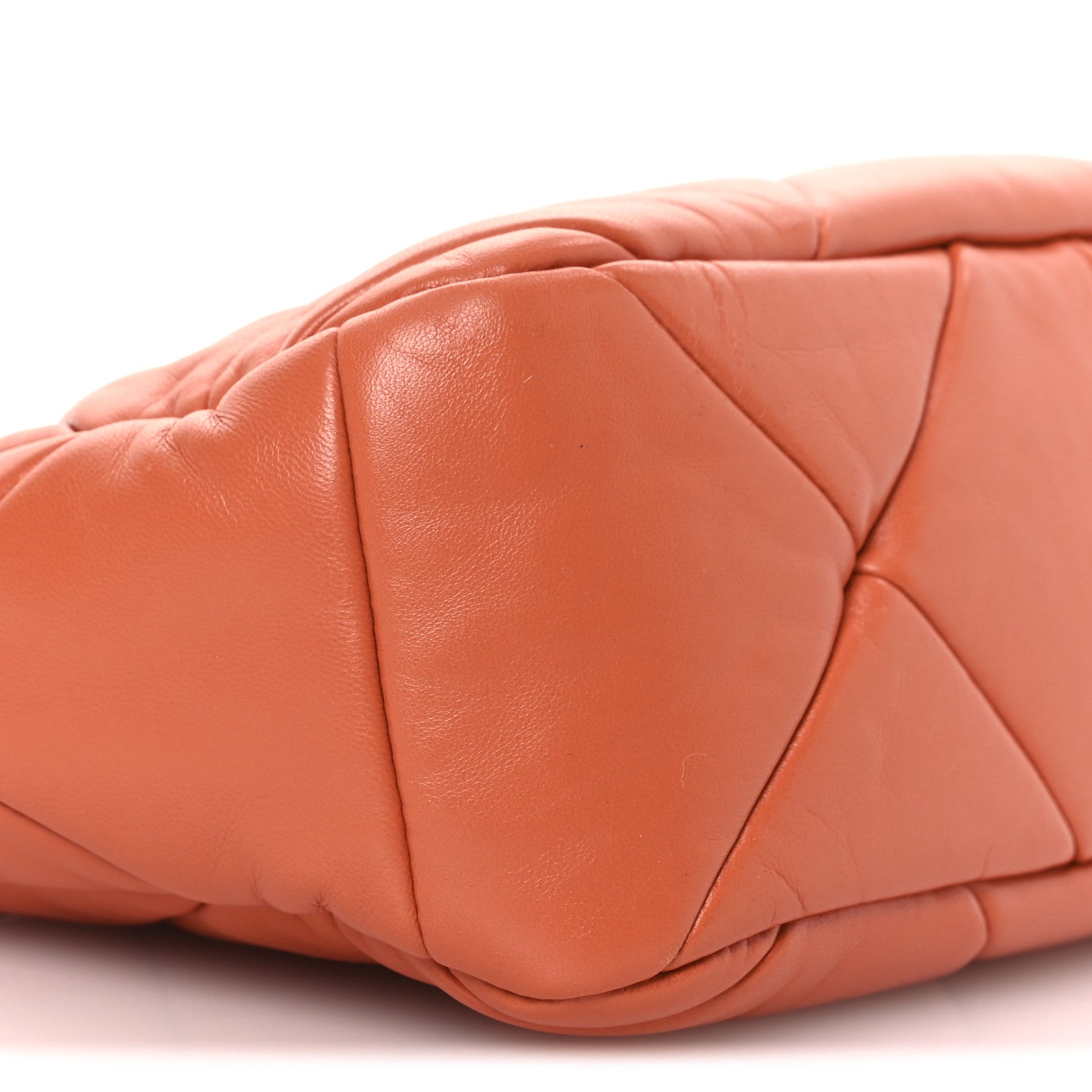 Prada Nappa Triangle Quilted Patchwork System Bag Arancio 9 of 13