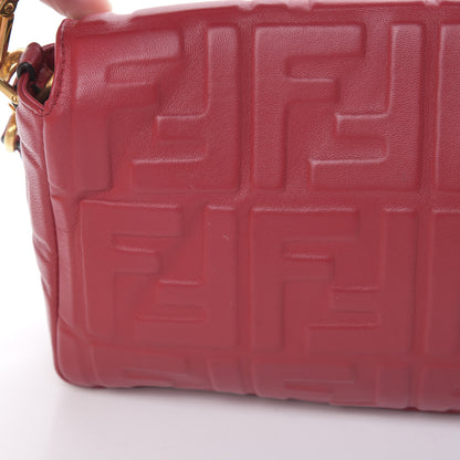 Fendi Nappa FF 1974 Embossed Baguette Fragola 12 of 13