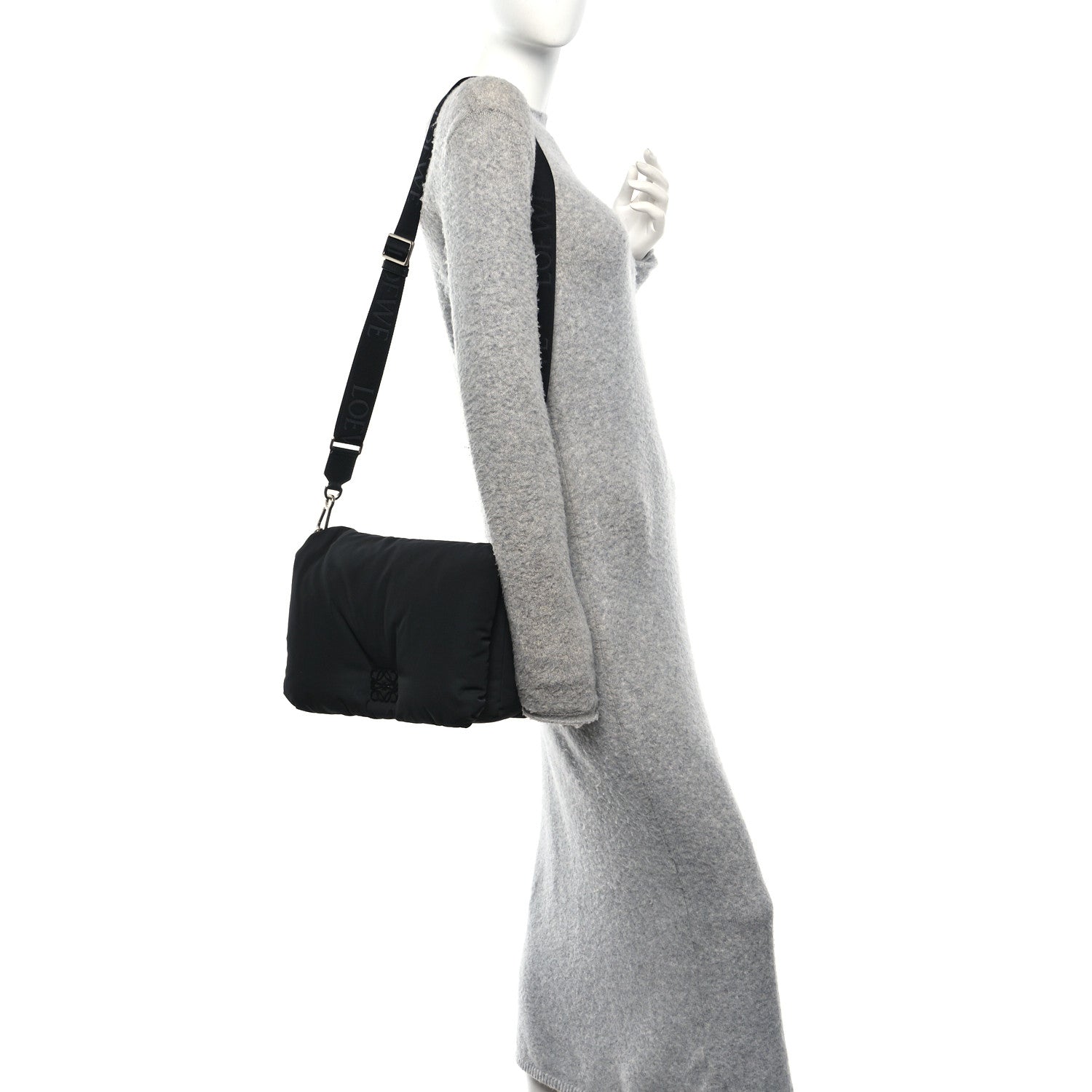Loewe Nylon Medium Goya Puffer Bag Black 2 of 9