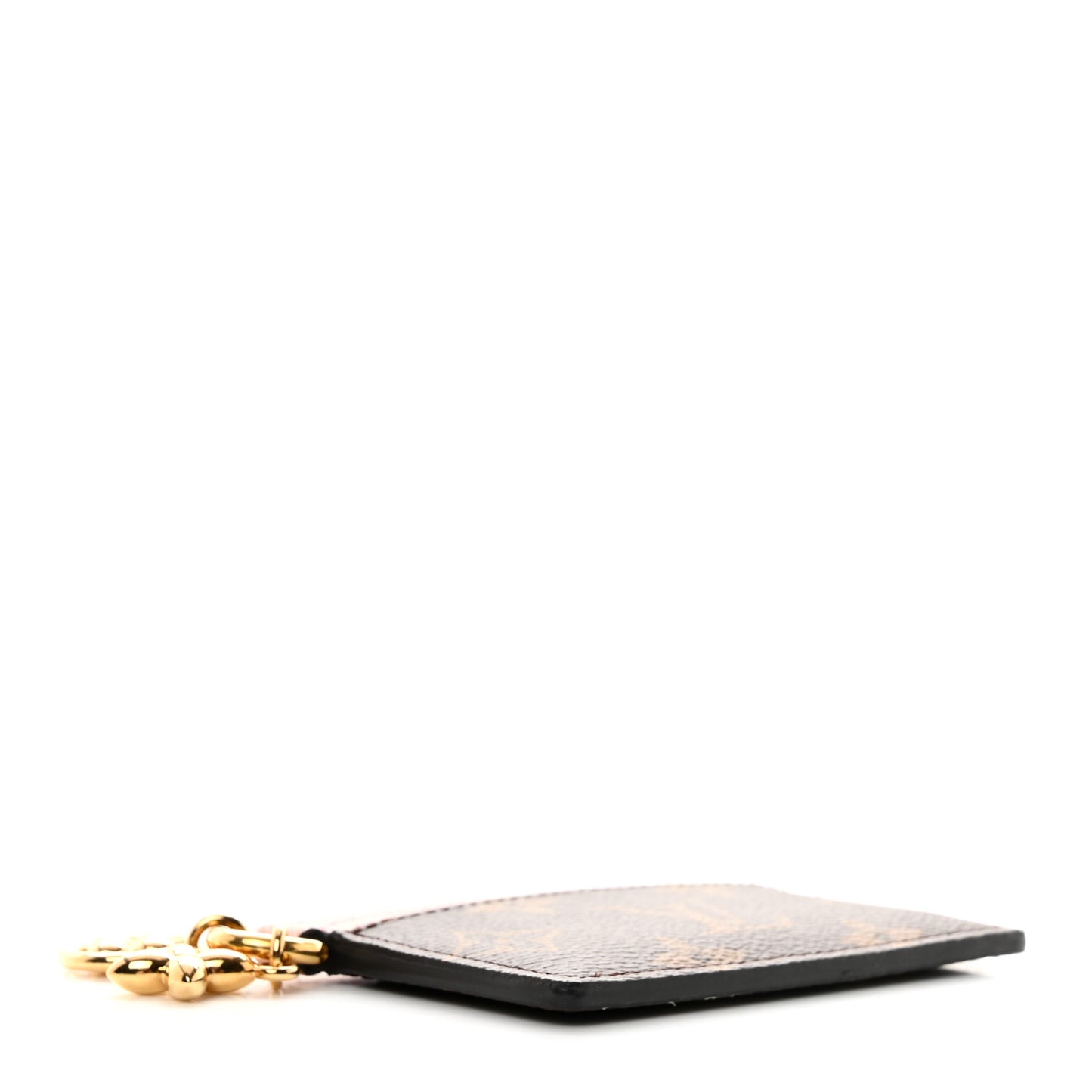 Monogram LV Charms Card Holder Rose Ballerine