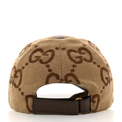 Gucci Monogram Jumbo GG Baseball Hat L 58 Camel Ebony 5 of 14