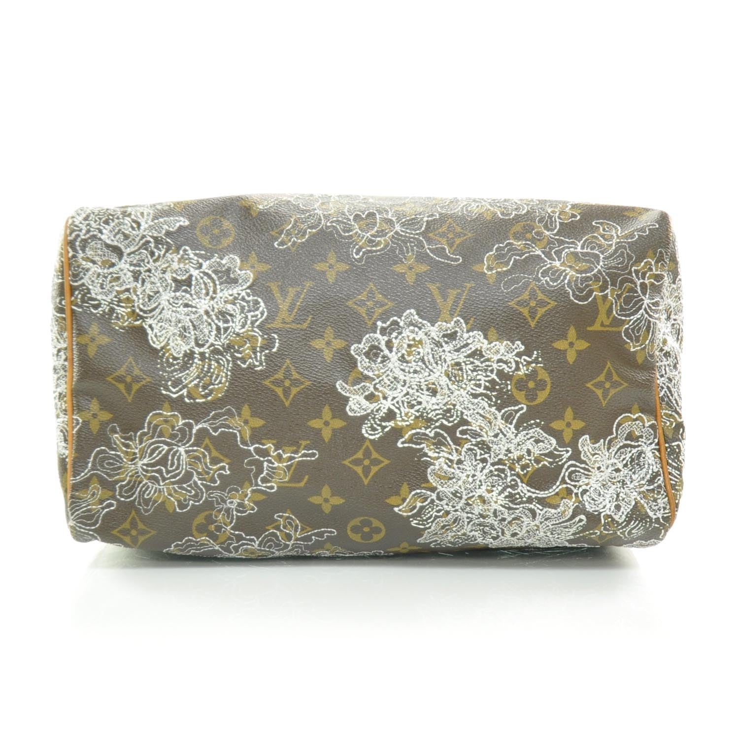 Louis Vuitton Monogram Dentelle Speedy 30 Silver 5 of 8