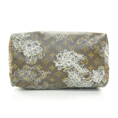 Louis Vuitton Monogram Dentelle Speedy 30 Silver 5 of 8