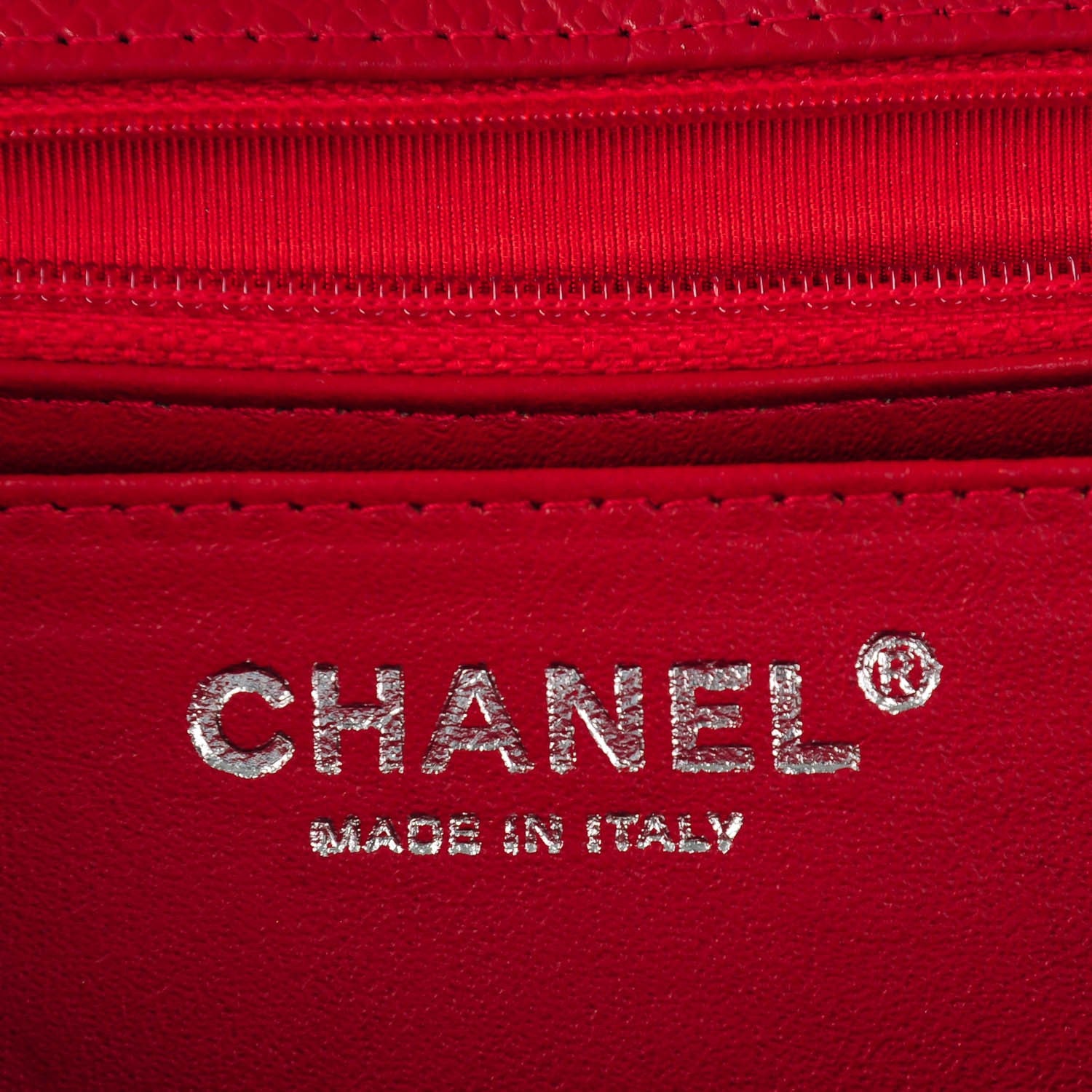 Chanel Caviar Quilted Jumbo Single Flap Red 8 of 8