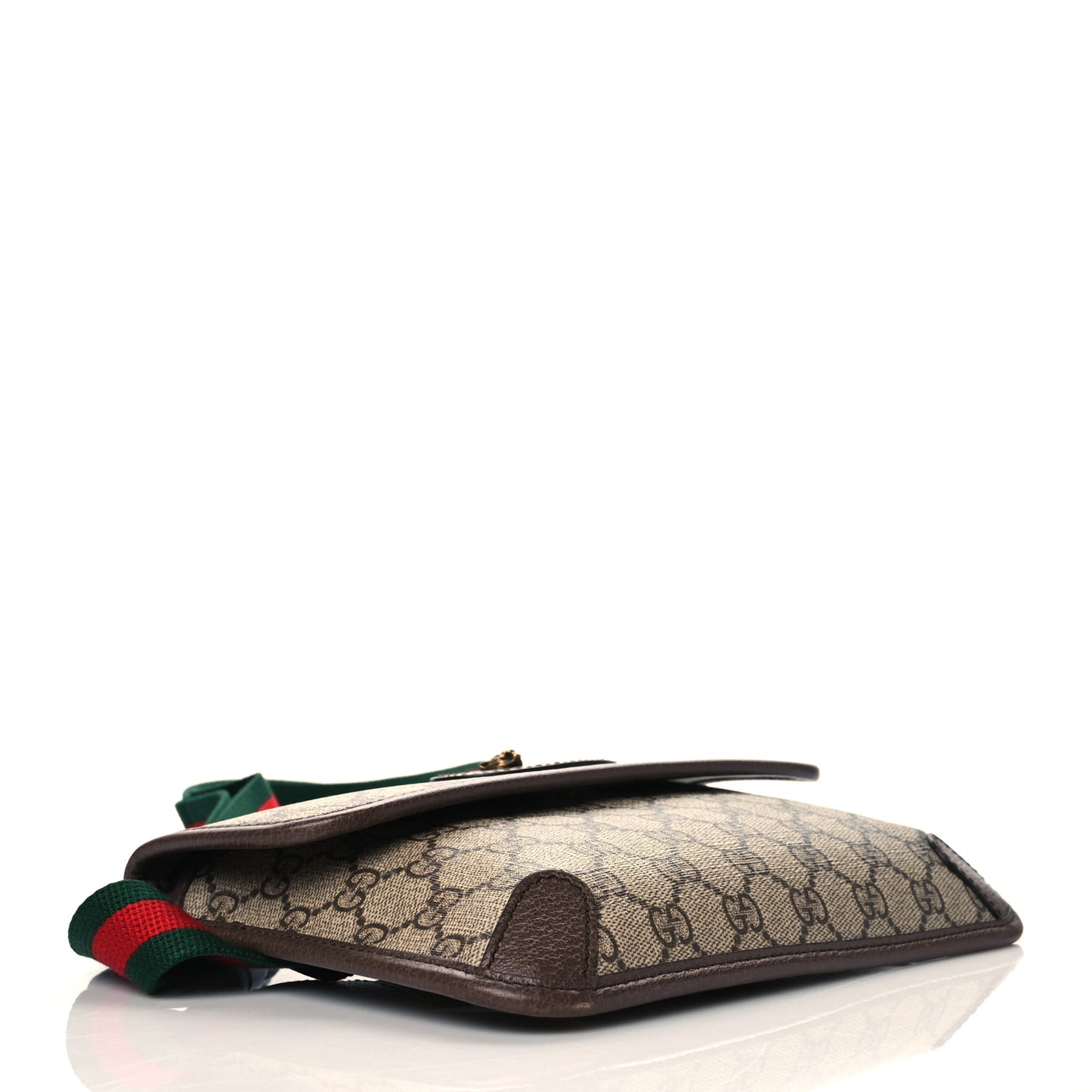 GG Supreme Monogram Neo Vintage Web Belt Bag Brown
