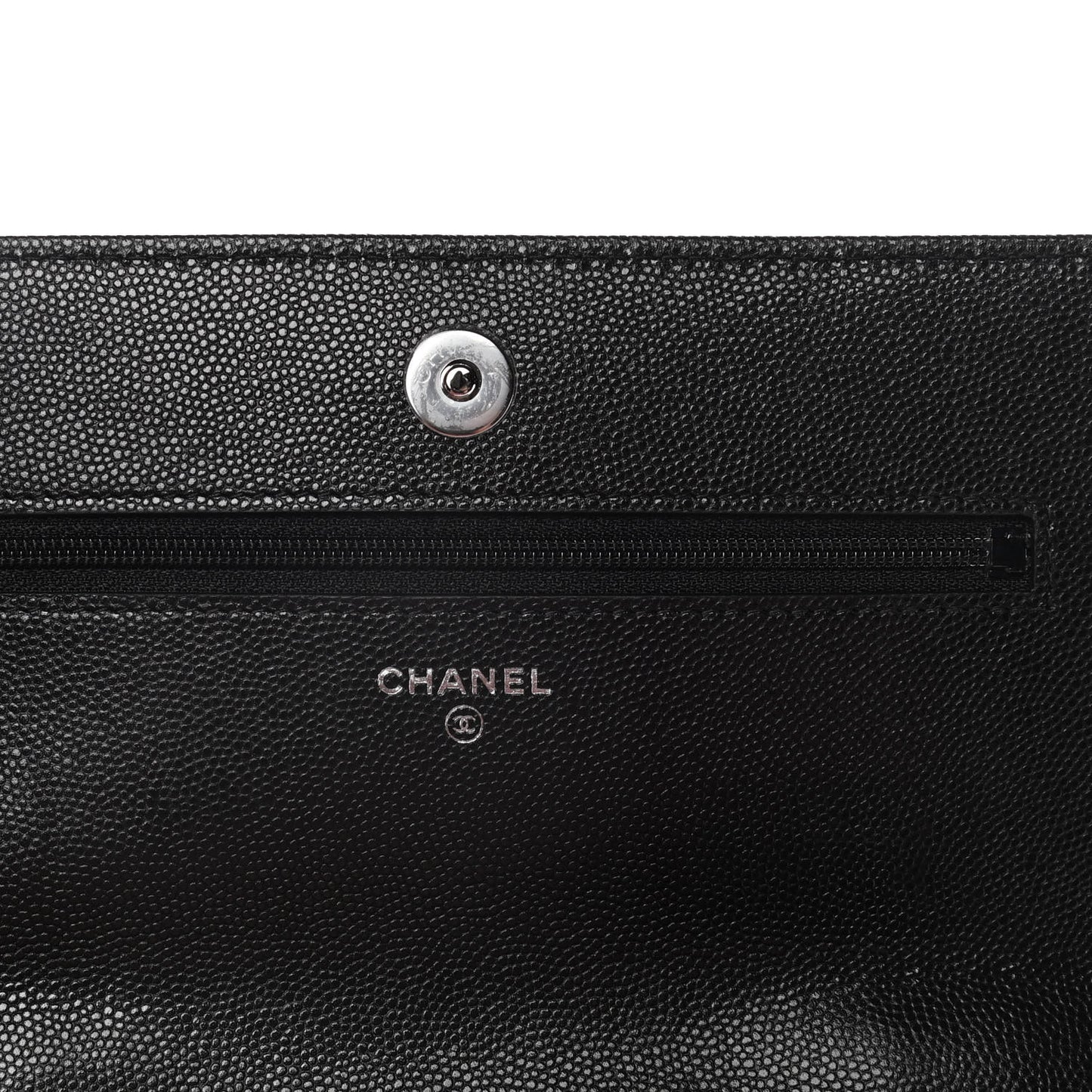 Caviar Quilted My Everything Wallet On Chain WOC Black
