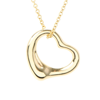 Tiffany 18K Yellow Gold Elsa Peretti Small Open Heart Pendant Necklace 3 of 6