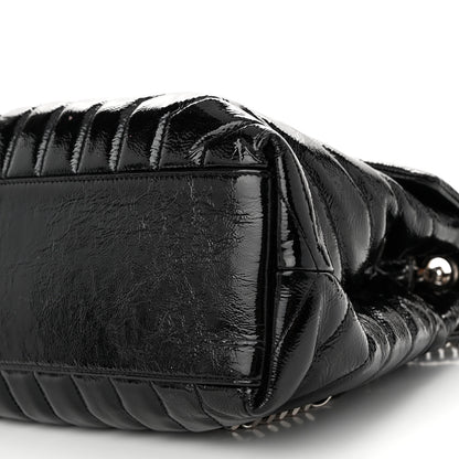 Saint Laurent Patent Y Quilted Monogram Medium Loulou Chain Satchel Black 10 of 11