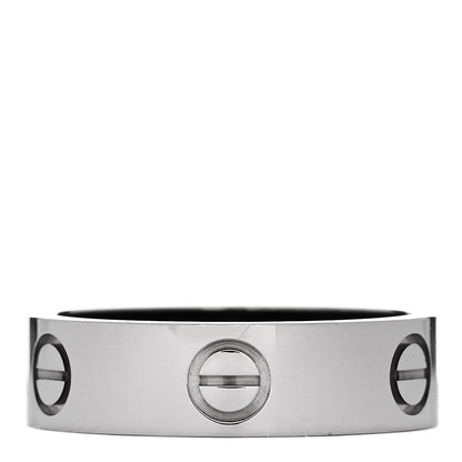 Cartier 18K White Gold 5.5mm LOVE Ring 56 7.5 1 of 5