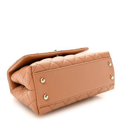 Chanel Caviar Quilted Mini Coco Handle Flap Brown 4 of 10