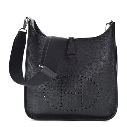 Hermes Taurillon Clemence Evelyne III PM Black 1 of 11